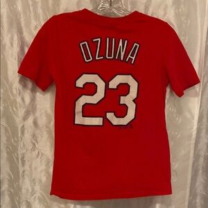 Majestic St. Louis Cardinals Marcell Ozuna Jersey Shirt Youth Size Medium 🔥 YB5